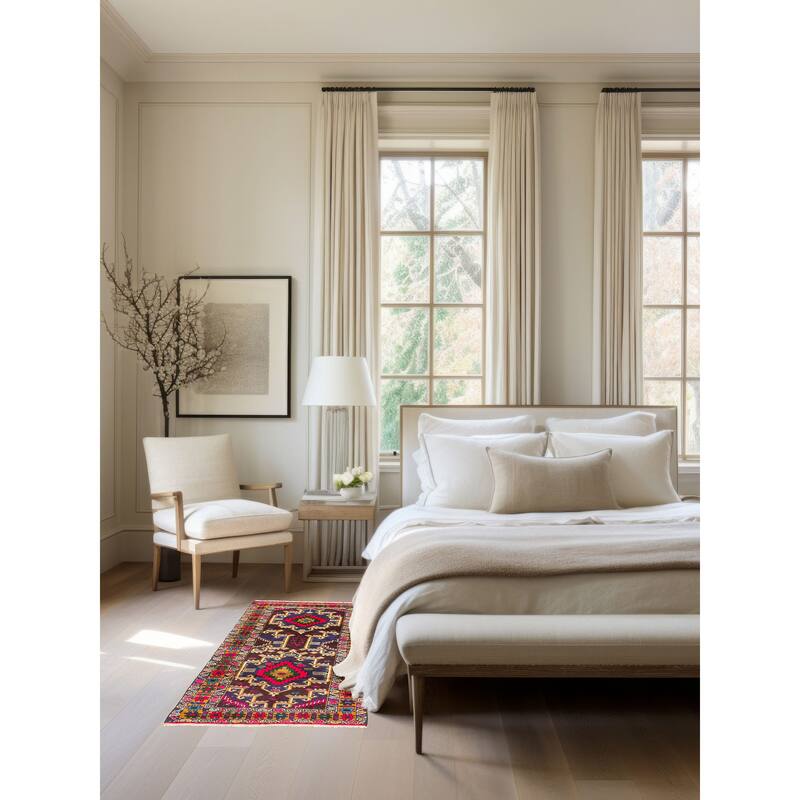 ECARPETGALLERY Hand-knotted Teimani Dark Navy Wool Rug - 2'7 x 4'6