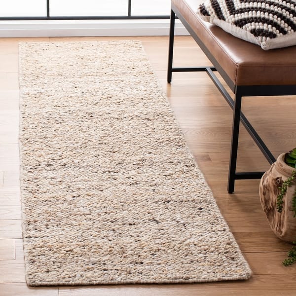 slide 2 of 6, SAFAVIEH Handmade Natura Gulderen Wool Rug 1'8" x 5' Runner - Beige - Runner