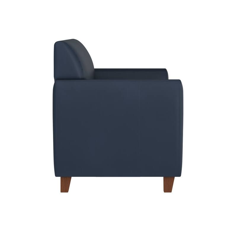 LeatherSoft Loveseat with Clean Line Stitched Frame