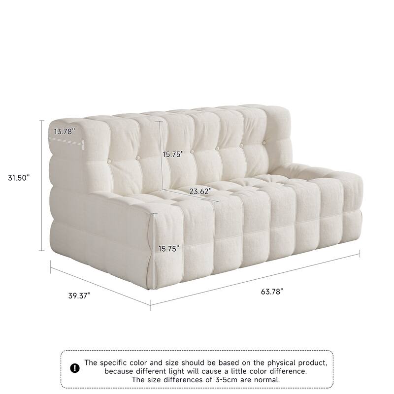 JASIWAY Modern Corduroy Fabric Upholstered Sofa