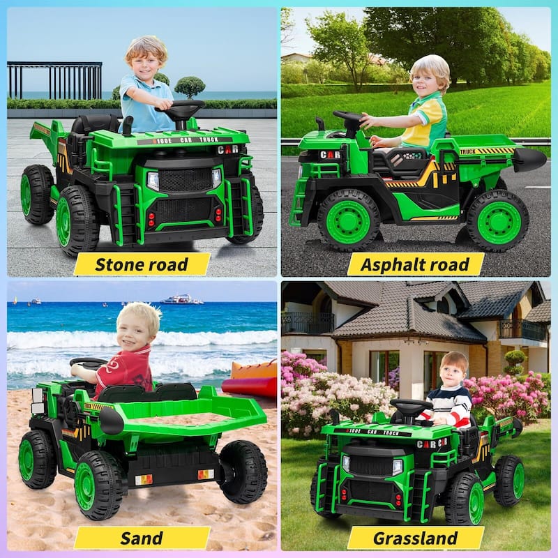 24V 2 Seater Kids Ride On Dump Truck with R/C