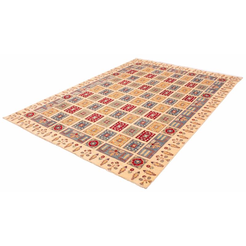 ECARPETGALLERY Hand-knotted Finest Ghazni Cream Wool Rug - 9'9 x 13'6