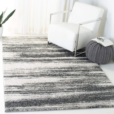 Modern Abstract Runner Rug - 2'3" x 11" - Grey, Non-Shedding, Easy Care - Living Room, Bedroom - 60 x 36