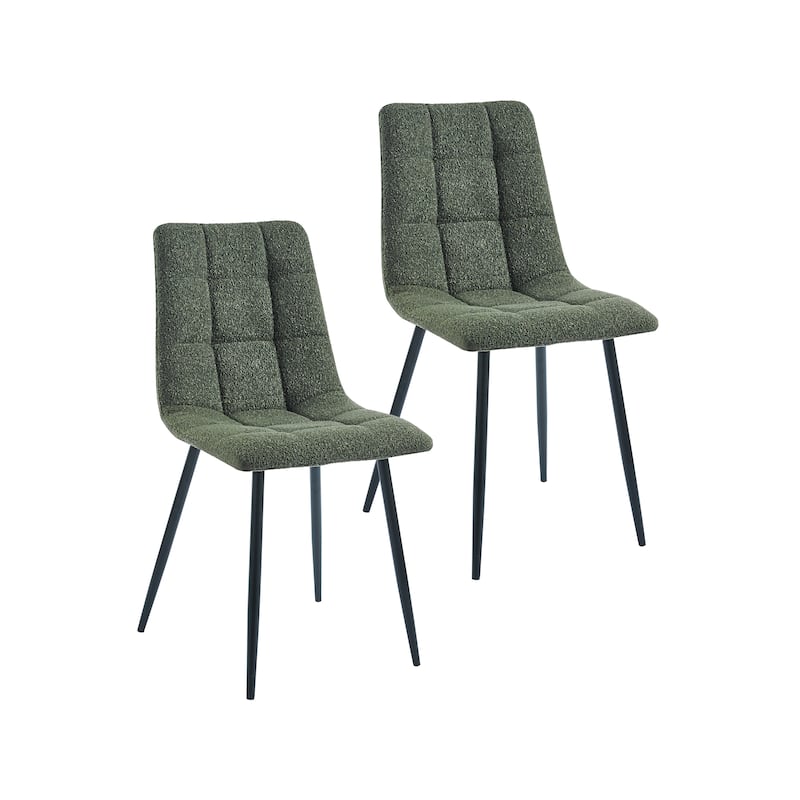 Porthos Home Tomas Fabric Dining Chairs with Steel Legs, Set of 2