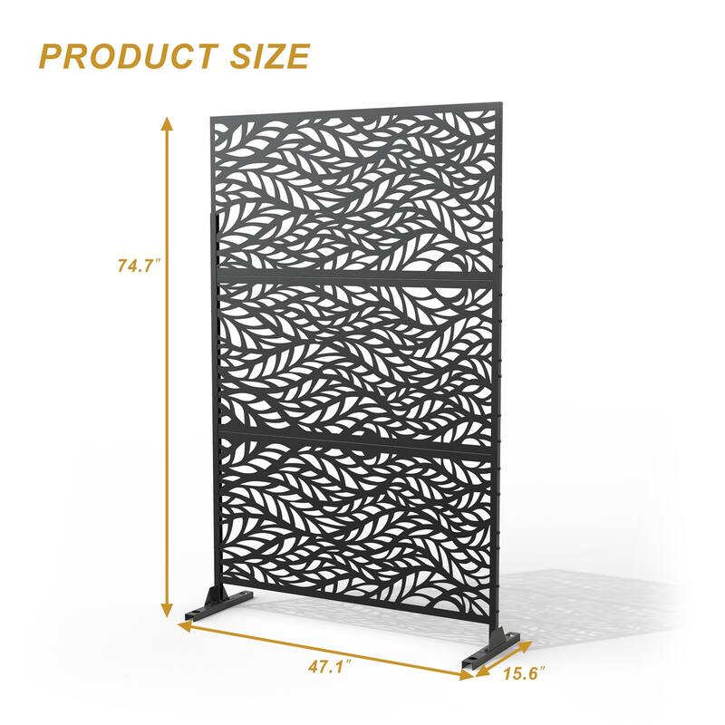 Outdoor Free Standing Metal Privacy Screen