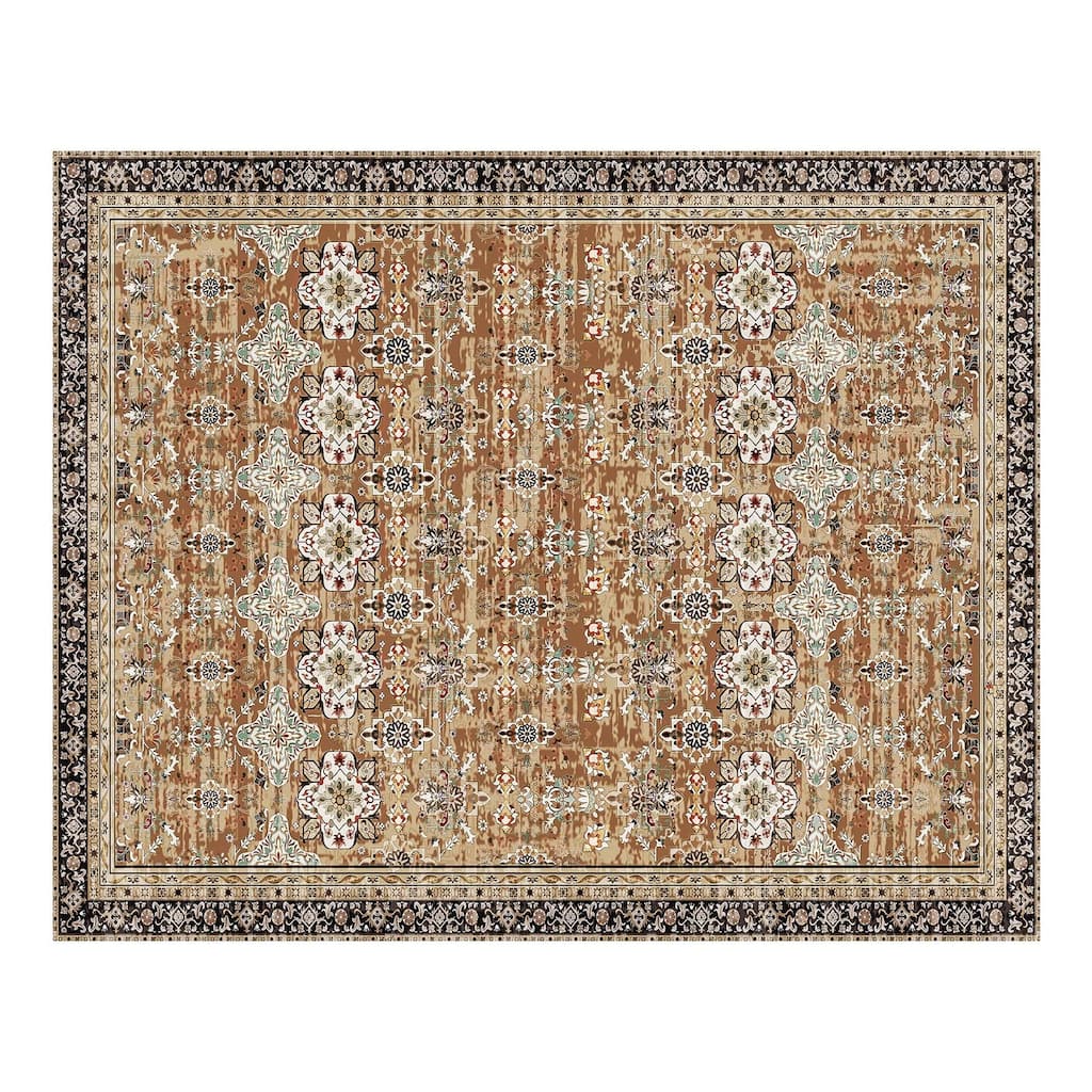 Large Area Rug Anti-Skid Tear-Resistant Floor Mat Vintage - 6' x 7'
