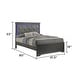 preview thumbnail 5 of 13, Blaze 4PC/5PC Bedroom Set - Modern Elegance with Tufted LED Bed, Velvet-Lined Drawers, and Textured Detailing