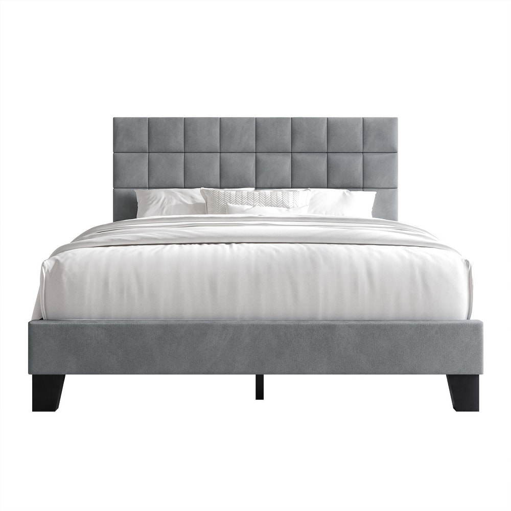 CraftPorch Simply Velvet Platform Bed