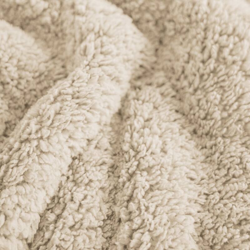 3 Pieces Sherpa Fleece Comforter Set Fluffy Comforter Bedding Set with 2 Pillowcases