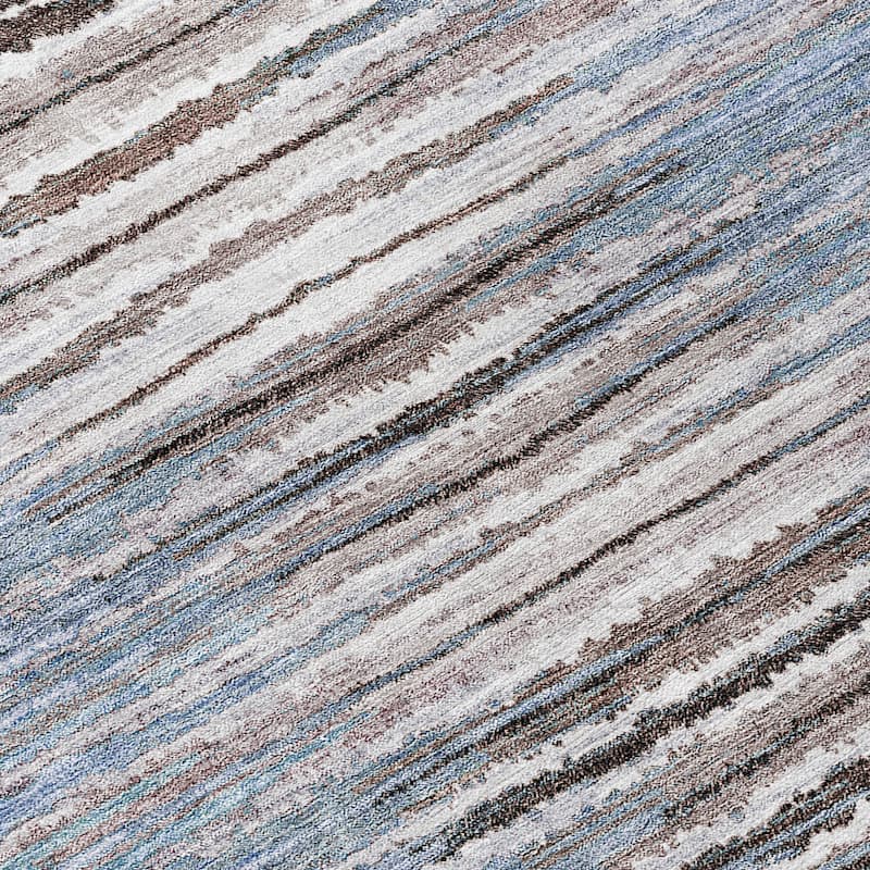 Machine Washable Indoor/ Outdoor Chantille Jagged Stripes Rug