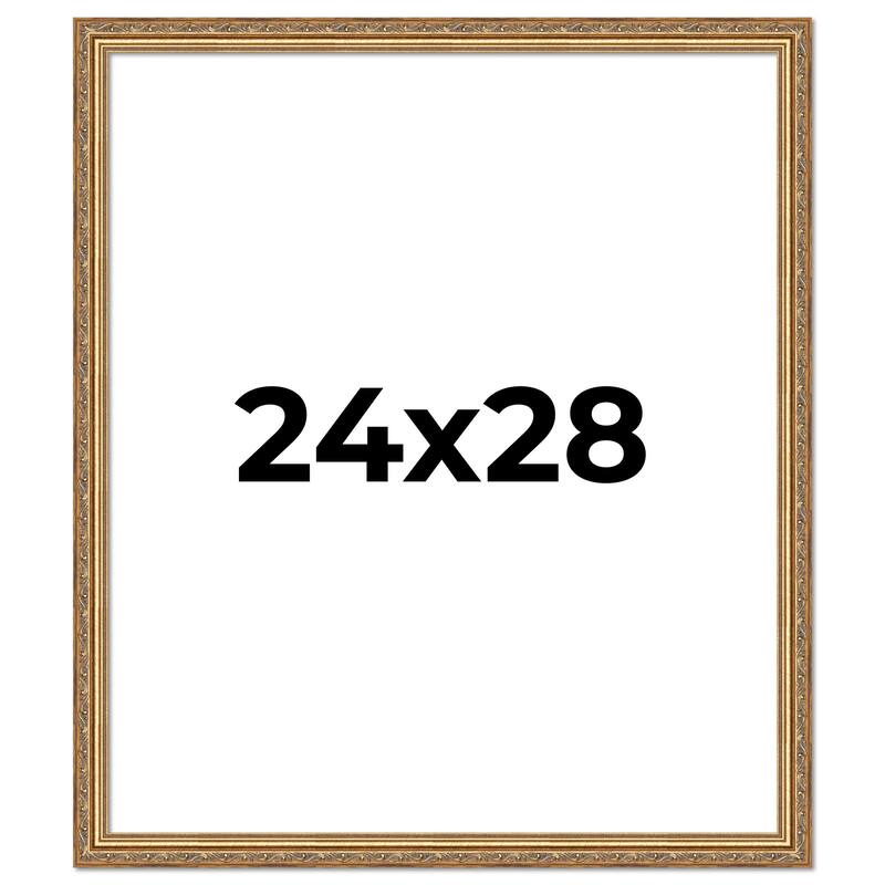 24x28 Frame Red Solid Wood Picture Frame Width 1.75 Inches | Interior Frame Depth 1 13/16 Inches