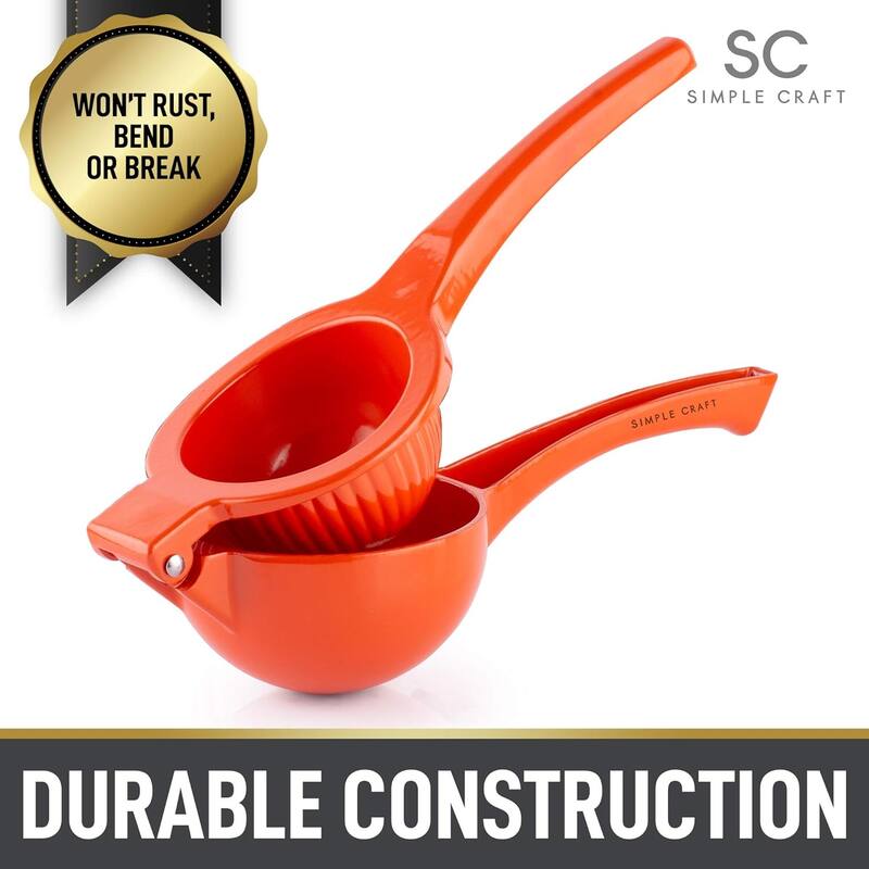 Zulay Kitchen Handheld Lemon Squeezer and Single Bowl Citrus Juicer