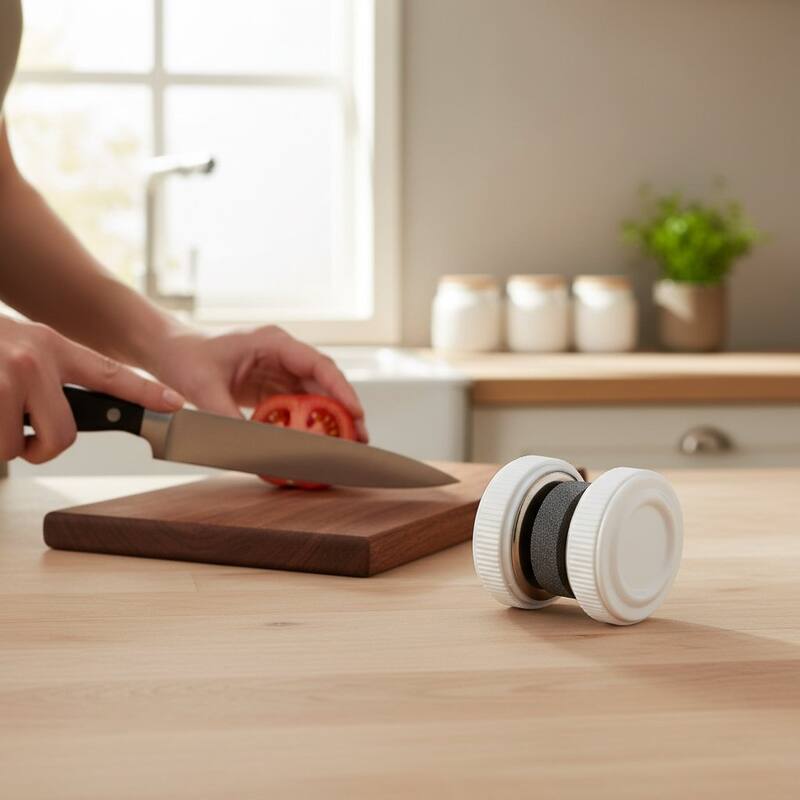 Chef Craft Roller Style Knife Sharpener, Rolling Blade Sharpening Tool