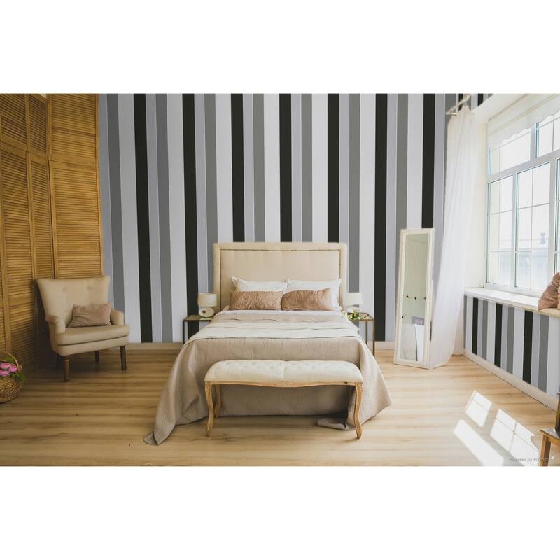 Galerie Wallcoverings Smart Stripes 3 Wide Stripe Vinyl on Non-woven Matte Wallpaper Roll - 33 feet long x 21 inches wide