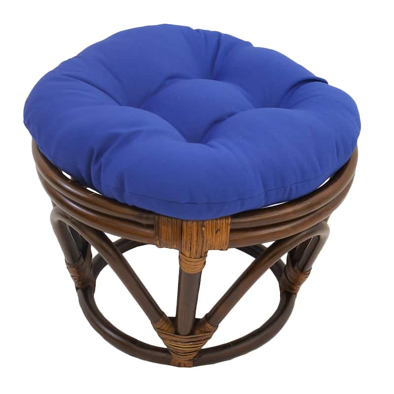18-inch Round Twill Footstool/Ottoman Cushion (Cushion Only) - 18 x 18 - Royal Blue