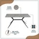 preview thumbnail 53 of 131, Elega Modern Sintered Stone Dining Table Modern Trestle Base Powder-Coated Steel Frame Kitchen Table - 47"-71"