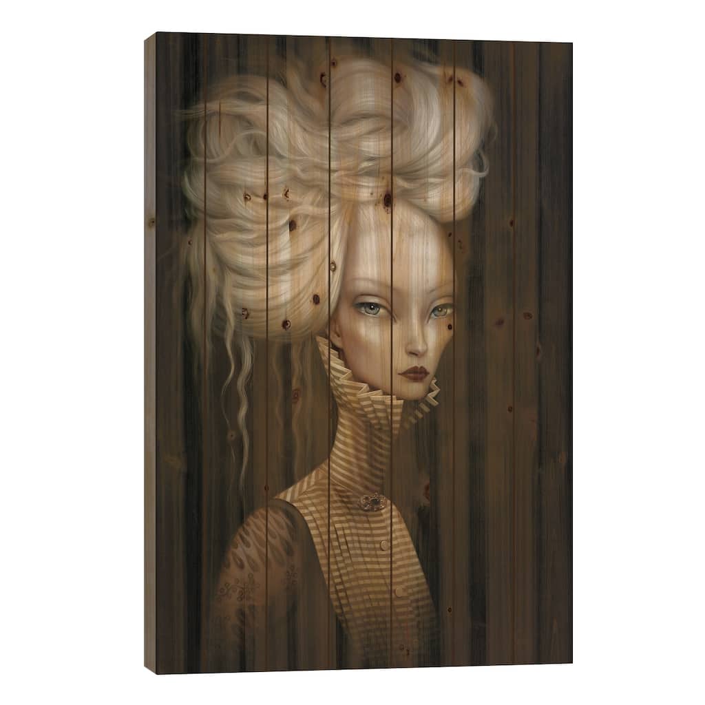 MS. V Print On Wood by Lori Earley - Multi-Color
