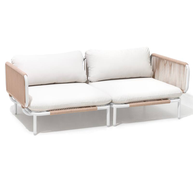 Outdoor Cushioned Sectional Sofa Chat Set Patio Furniture Conversation Set, Free Combination