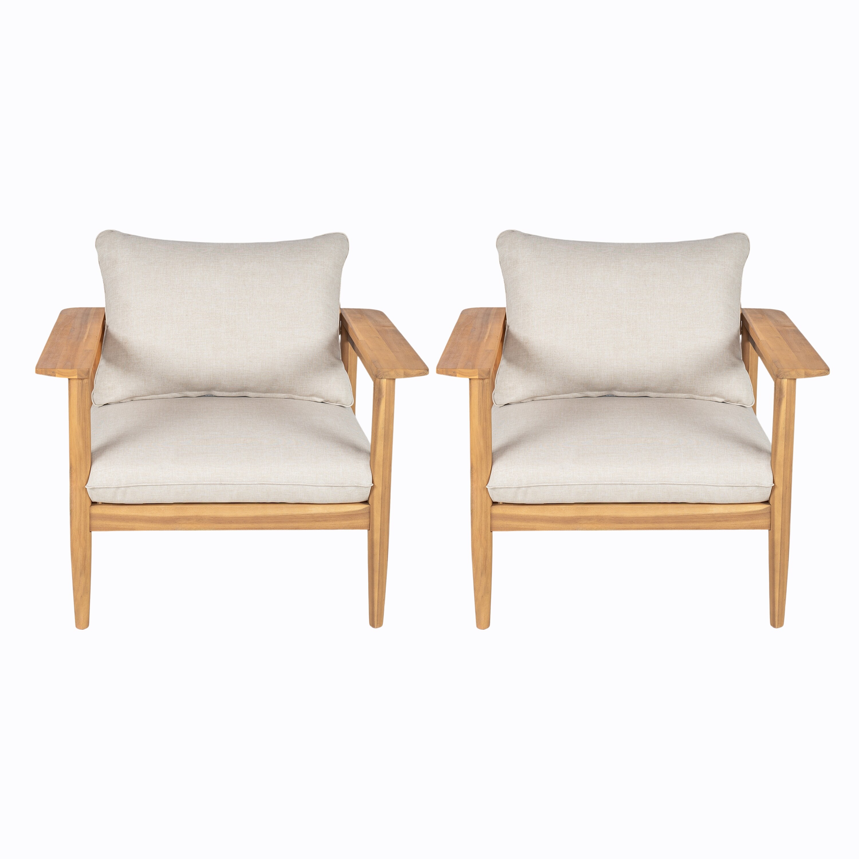 Wood Lounge Chairs Leisure Chair with Cushions, Dining Chair Club Chair Upholstered Arm Chair Coffee Chair