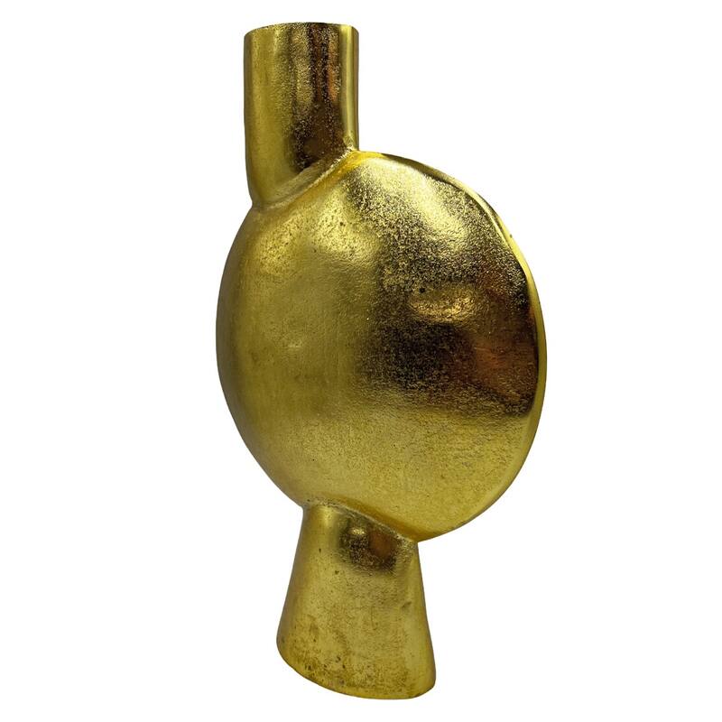 Decorative Handmade Aluminum Abstract Round Flower Vase