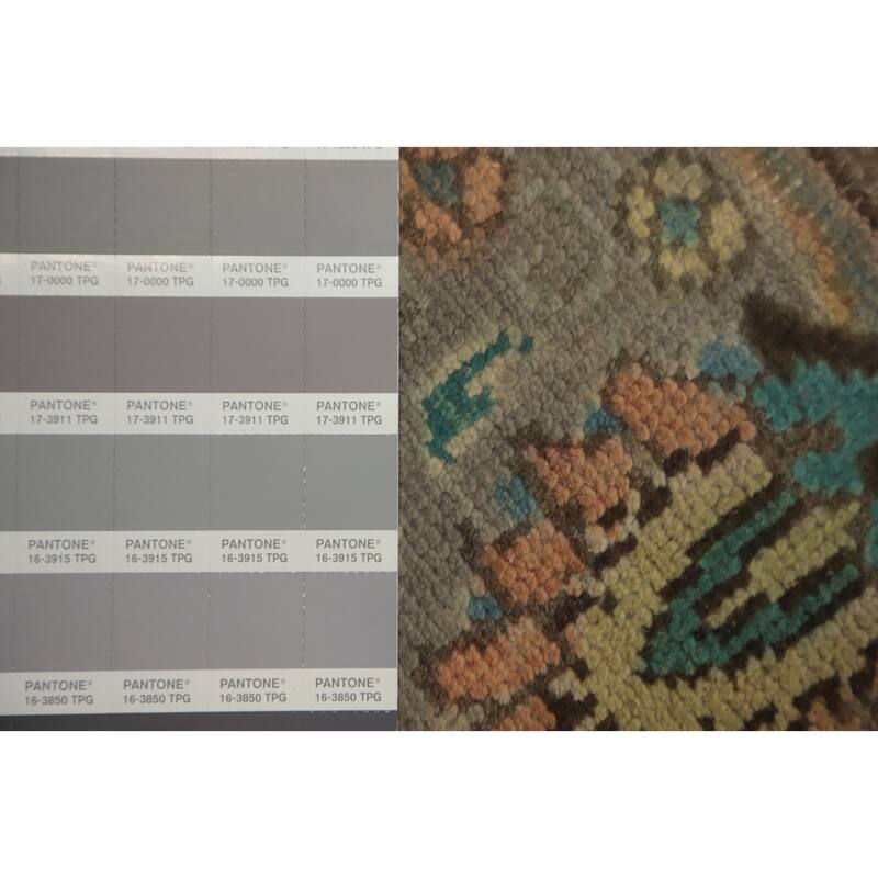 Hand Knotted Oriental 100% Wool Carpet Traditional Medallion Coral Tabriz Area Rug - 9' 10'' X 6' 6''
