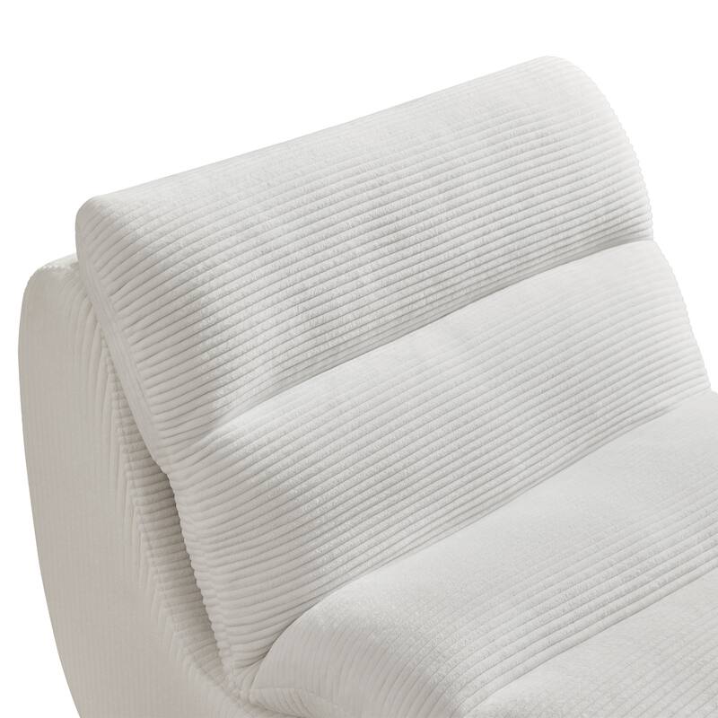 34" Modern Single Sofa Upholstered Sponge Couch with Ottoman for Small Space