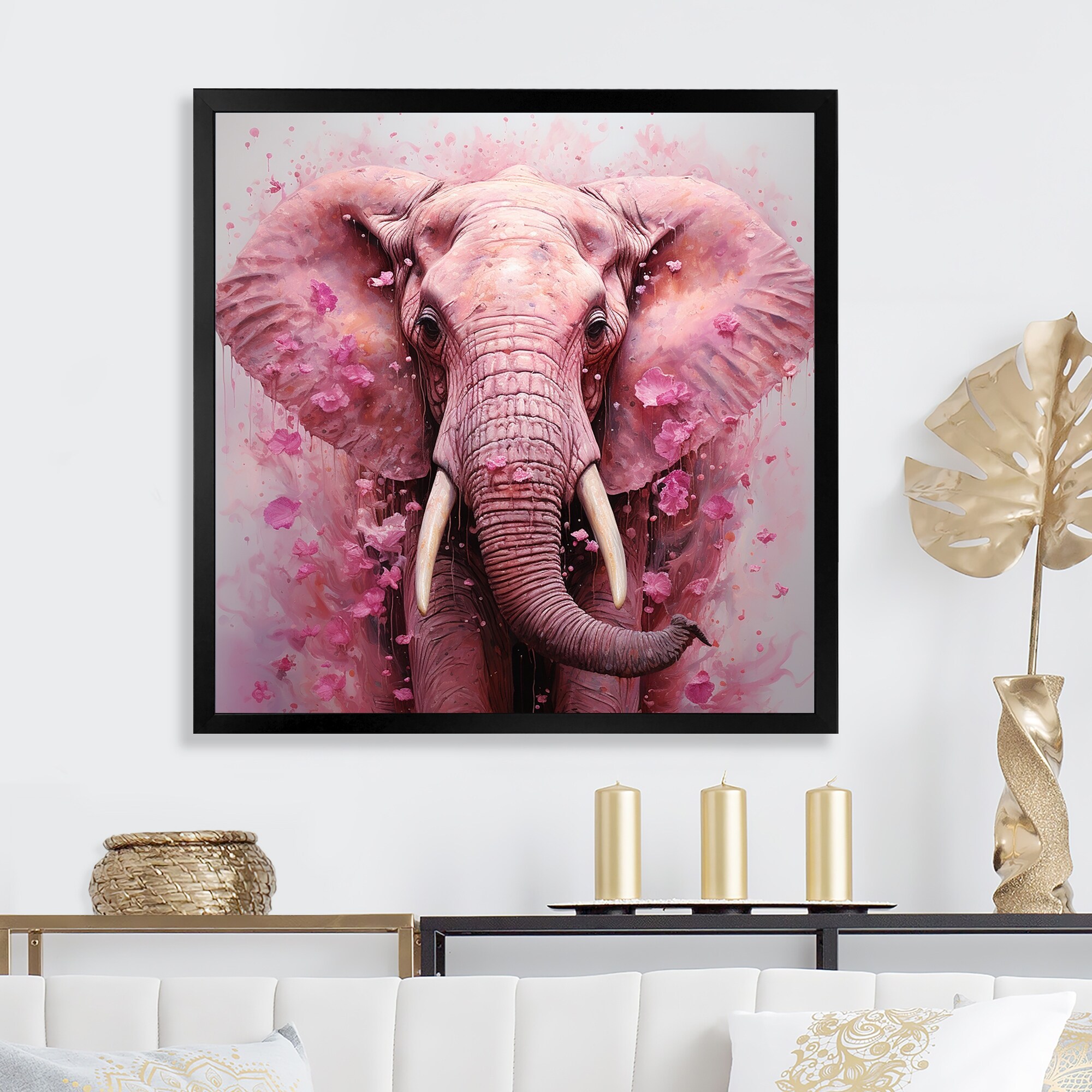 Elephant Prints Pink Elephant Nursery Wall Decor Elegant Elephant Print –  Cute Pink Nursery Poster Desenio UK, image size:2000x2000