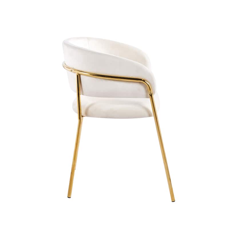 Porthos Home Cardi Dining Chairs Set of 2, Velvet Upholstery, Gold Legs