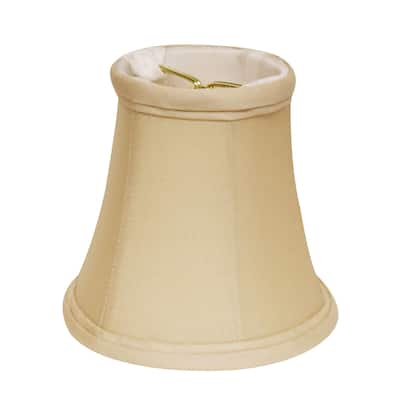 4" Inherent Slanted Silk Set of 6 Chandelier Pongee Shantung Lampshades - 4"x4"x4"