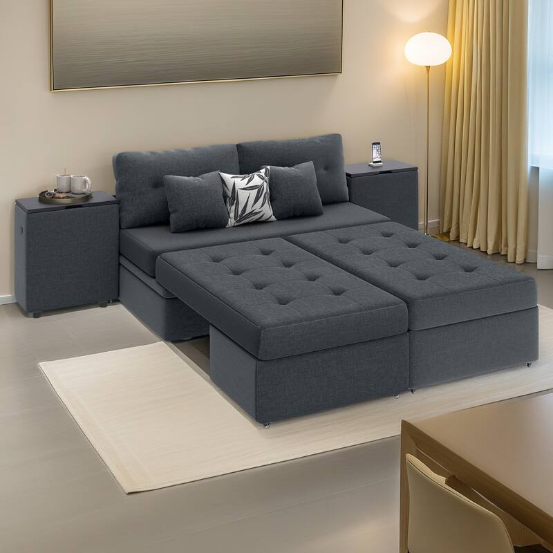 Moasis 5-in-1 Multi-Functional Sofa Bed Modern Folding Sofa - Grey