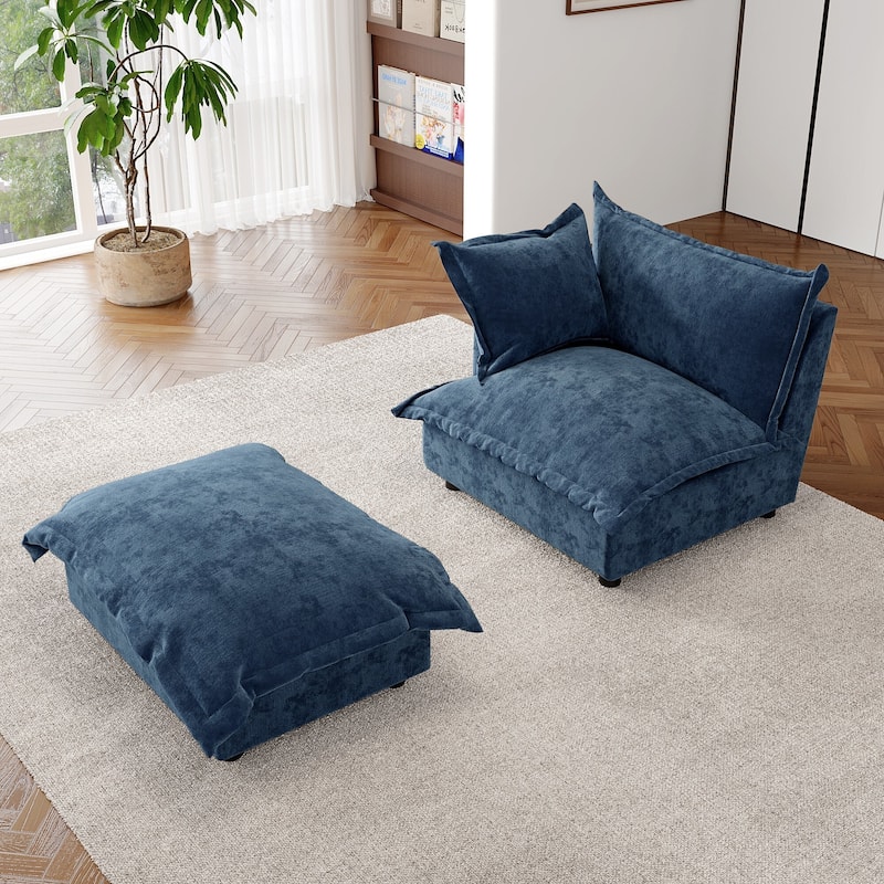 Double Layer Cushion Comfy Cloud Modular Sectional Sofa Set