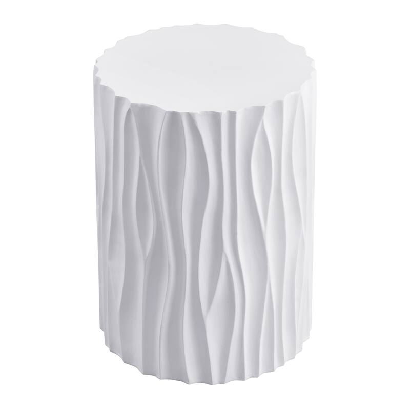 Christopher Knight Home - Modern 15.75" Round, 21.97" H Outdoor White Assembly-Free Patio Accent Table - 15.75" Round, 21.97" H