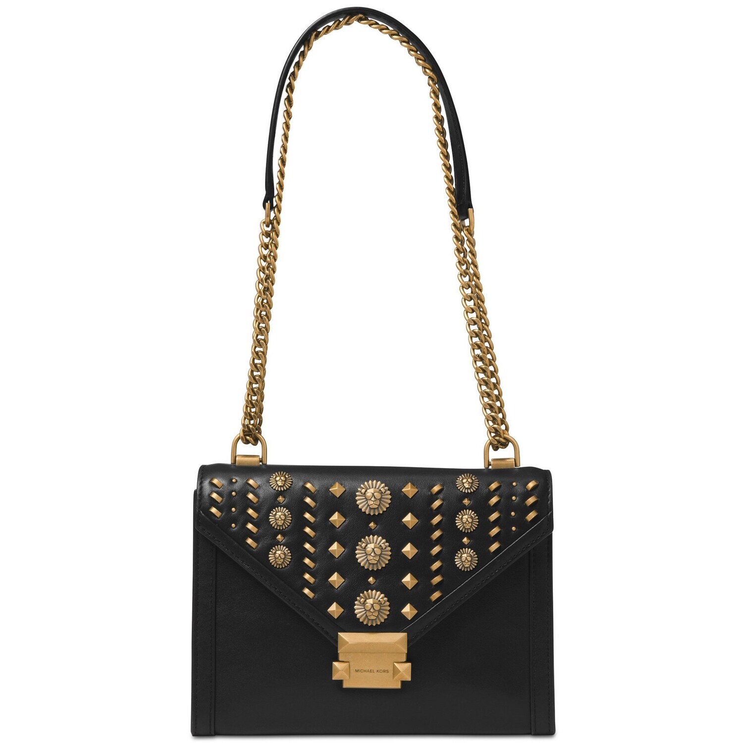 michael kors whitney black and gold