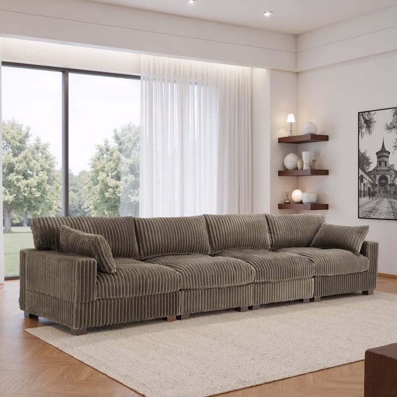 U-shaped Modular Sectional Set Upholstered Sofa Couch
