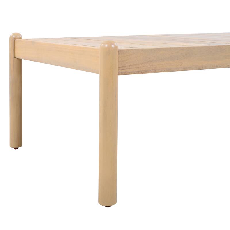 Christopher Knight Home - Monteria Outdoor 39.17" Rectangular Acacia Wood Coffee Table, Slatted Tabletop & Low-Profile Design