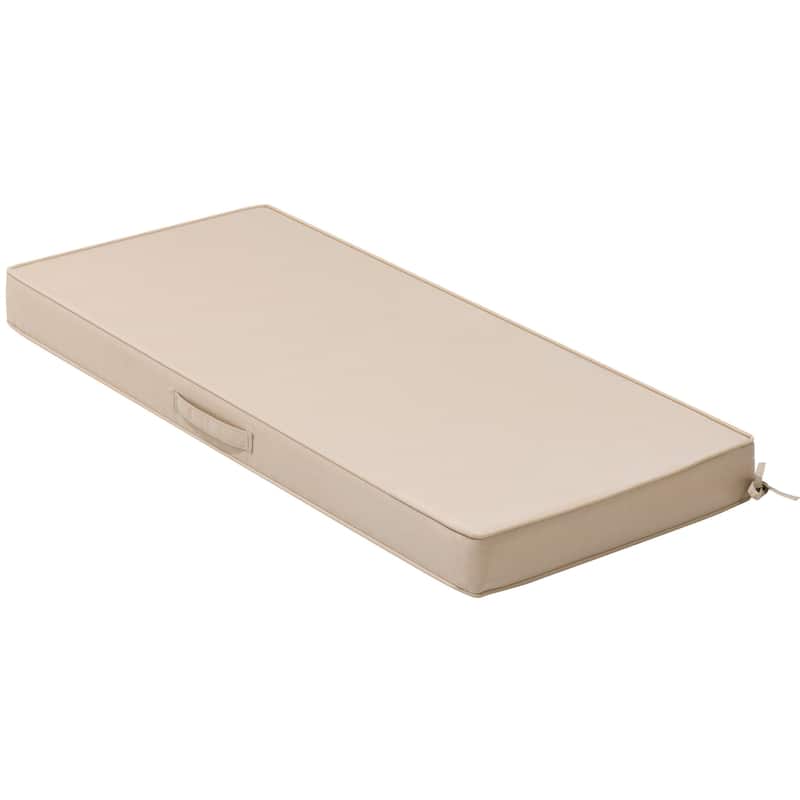 Outdoor Settee Bench Seat Cushion Patio Swing Cushion Loveseat Cushion - 42 - inch width - 1-piece, Beige