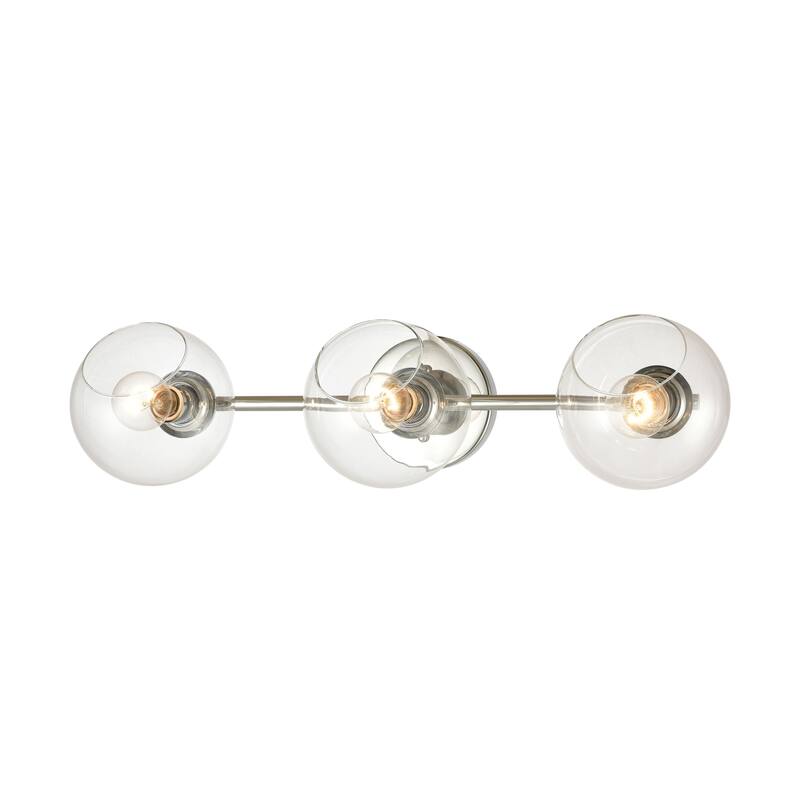 Elk Home Claro Polished Chrome With Clear Glass 3 Light Vanity Light
