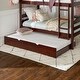 preview thumbnail 3 of 42, Walker Edison Solid Wood Roll-out Twin Size (Trundle Unit Only) Espresso