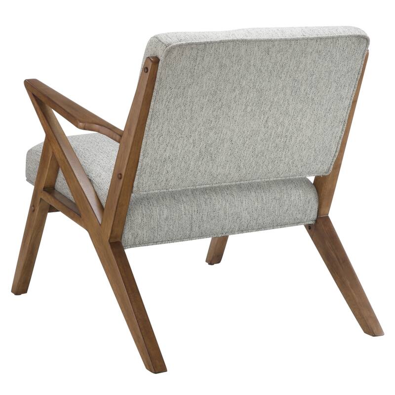 Roomfitters Mid Century Lounge Chair with Solid Wood Frame, Upholstered Accent Armchair for Living Room