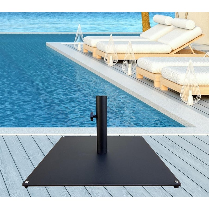 Tropishade Black Steel Umbrella Base 50 lbs