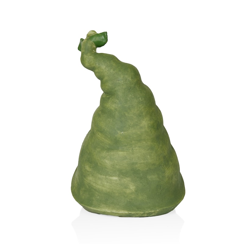 Gnome Head with Right Side Flower on Green Hat