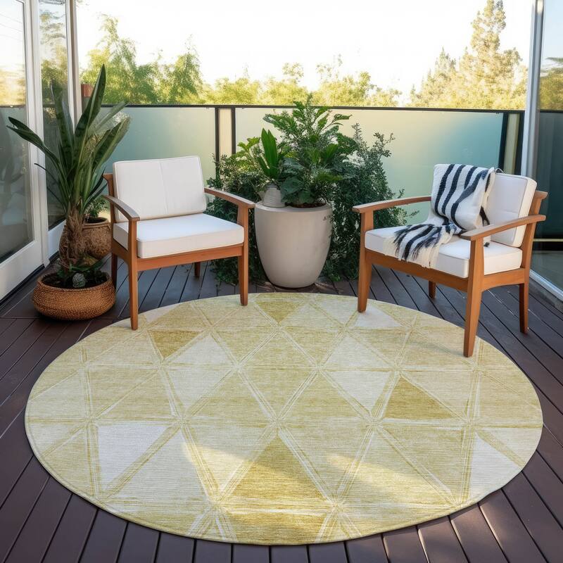 Machine Washable Indoor/ Outdoor Chantille Modern Diamonds Rug
