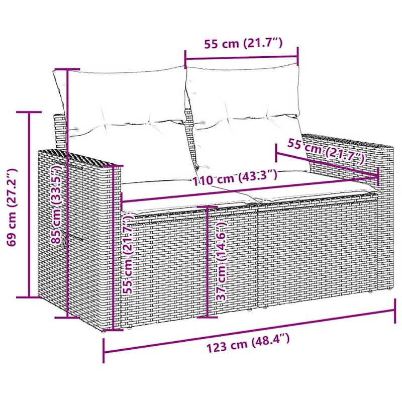 vidaXL Garden Sofa Set