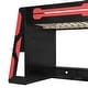 preview thumbnail 44 of 45, Full Size Esports Gaming Loft Bed Wood Frame Loft Bed with All-in-one Work Play Desk, Bookcase and RGB Ambient Light