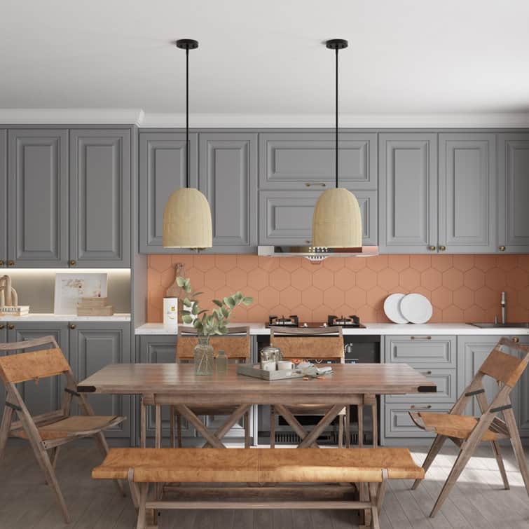 Acroma 1-light Farmhouse Rattan Kitchen Island Pendant - N/A