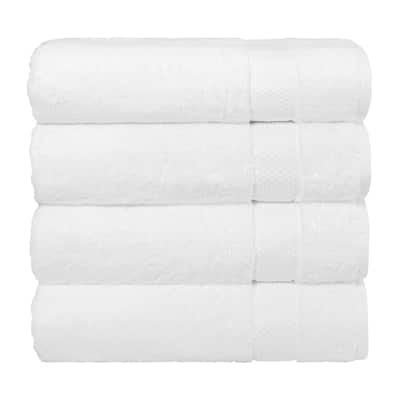 Authentic Hotel and Spa 100 percent Aeagean Long Staple Turkish Cotton STARLIGHT Terry Bath Towels (Set of 4)