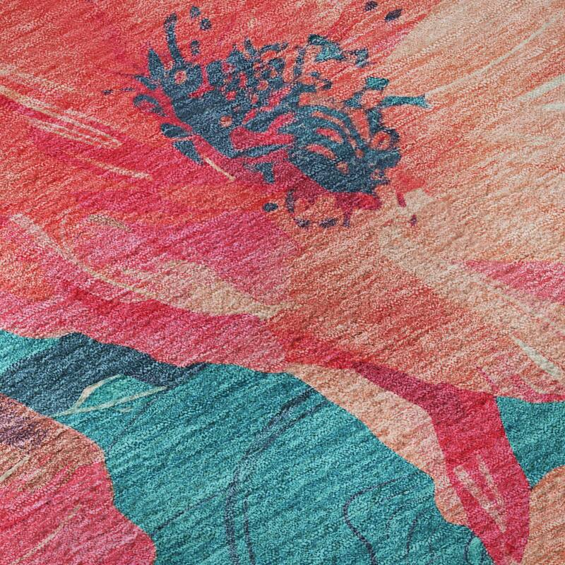 Premium Washable Super Soft Contemporary Floral Mayfield Rug