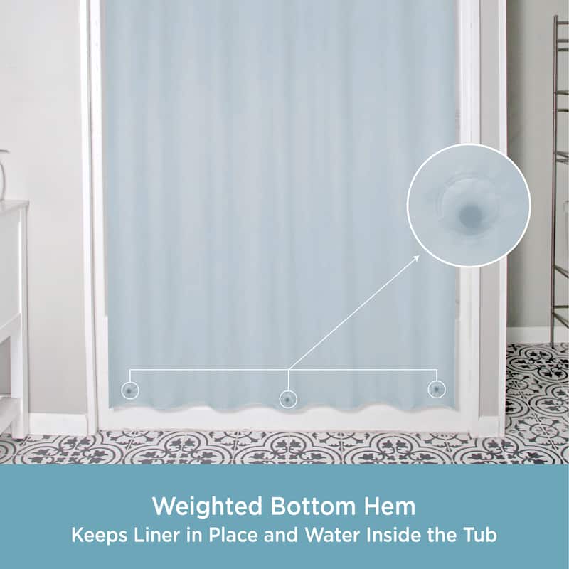 Kenney Medium Weight PEVA Shower Curtain Liner, 70" W x 72" H