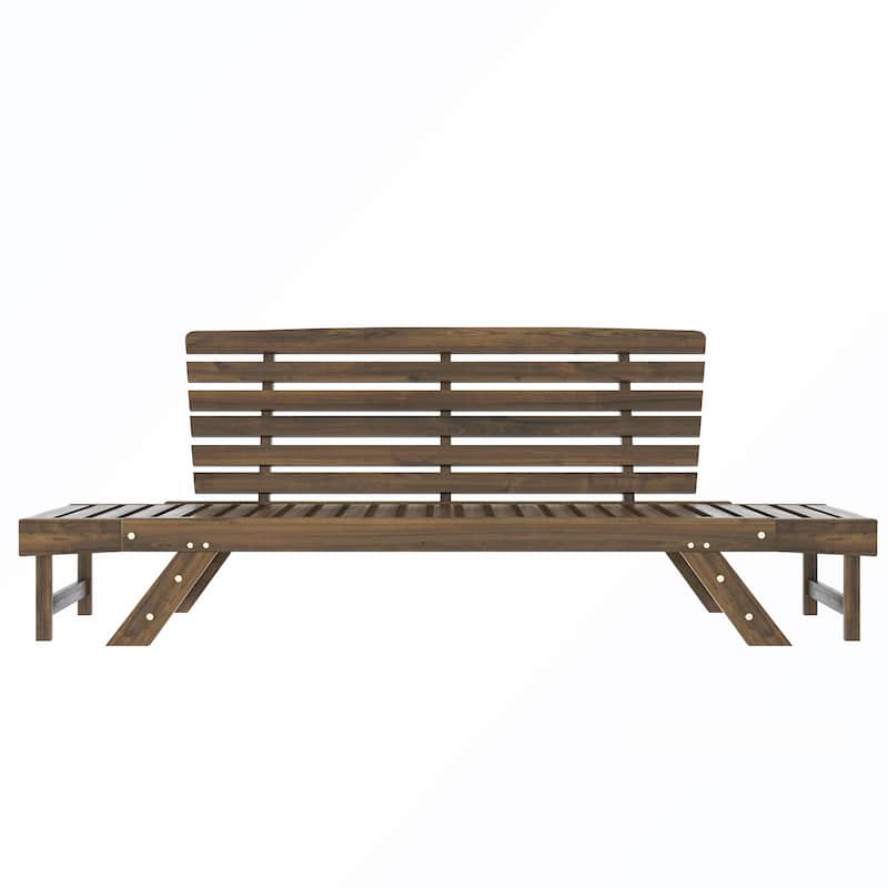 Patio Adjustable Patio Wooden Daybed Sofa