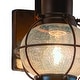 preview thumbnail 5 of 5, VAXCEL Chatham 12 in. H 1-Light Burnished Bronze Coastal Outdoor Wall Sconce, Steel, Clear Seeded Glass Shade